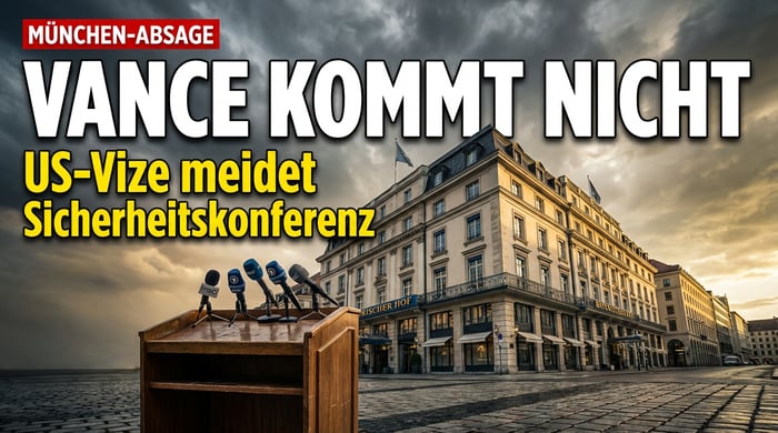 Vance bleibt München fern: US-Vizepräsident meidet Sicherheitskonferenz nach europäischer Standpauke