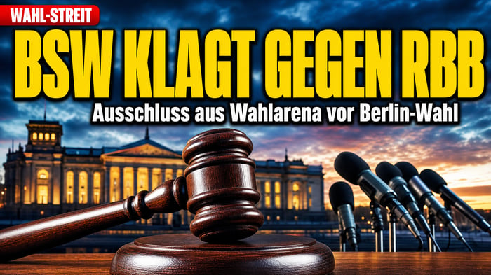 Wahlarena ohne BSW: Partei zieht gegen den rbb vor Gericht