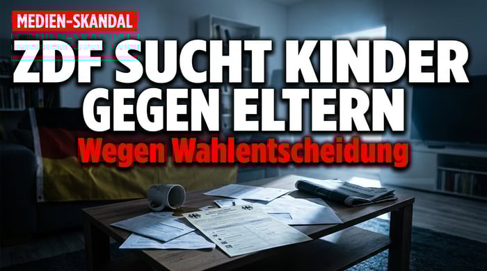 ZDF sucht Kinder, die ihre AfD-wählenden Eltern anprangern – Propaganda mit Zwangsgebühren