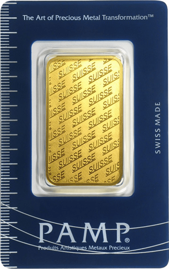 Goldbarren 1 Unze · in der Karte, Vorderseite