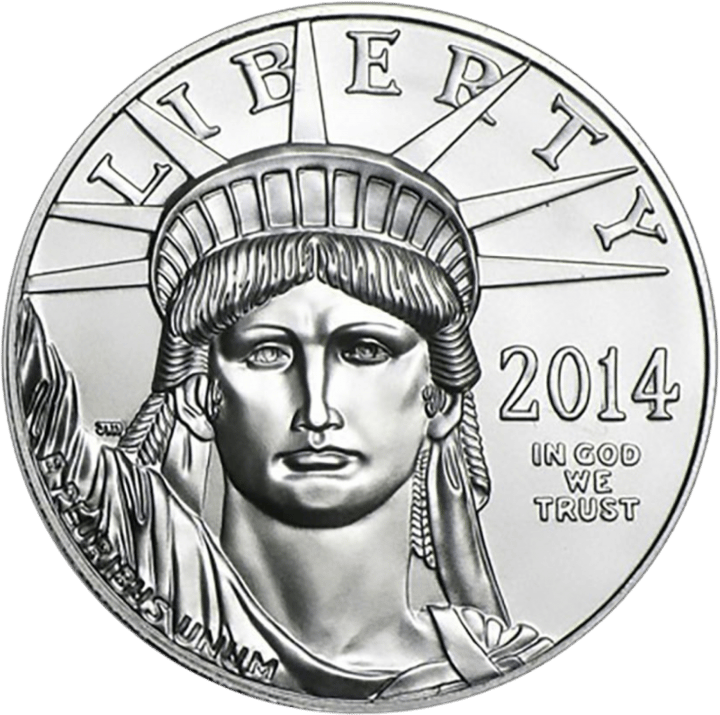 Obverse: the head of the Statue of Liberty with her crown of rays, LIBERTY between the rays