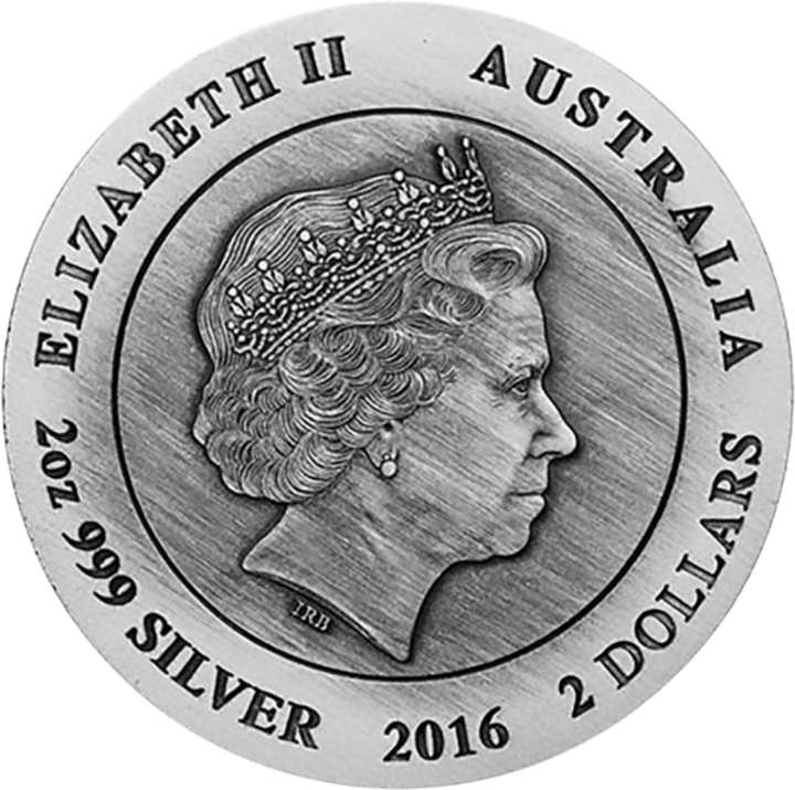 Imagen del anverso: la reina Isabel II, la leyenda ELIZABETH II y AUSTRALIA, abajo el valor nominal