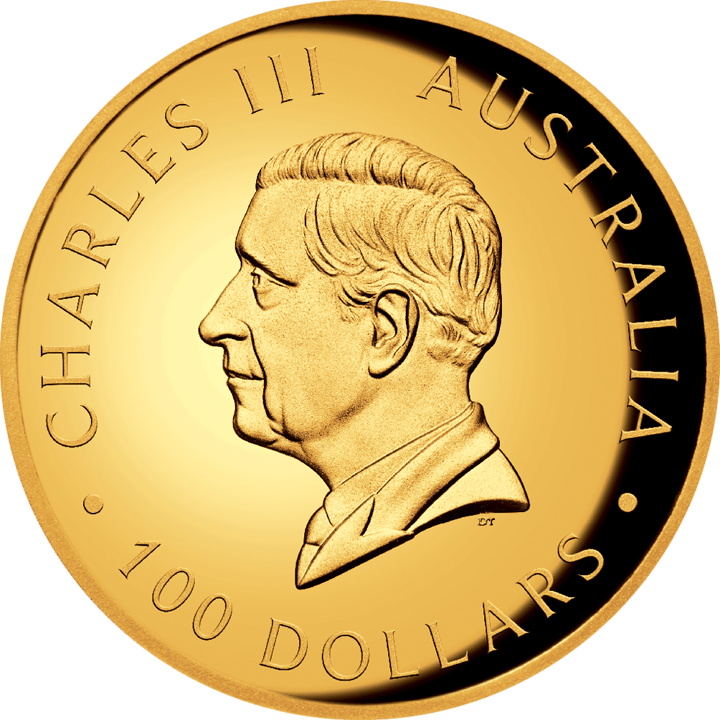 Abbildung der Wertseite: König Charles III. im Profil, Umschrift CHARLES III und AUSTRALIA, unten der Nennwert