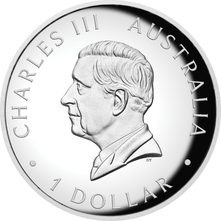 Abbildung der Wertseite: König Charles III. im Profil, Umschrift CHARLES III und AUSTRALIA, unten der Nennwert