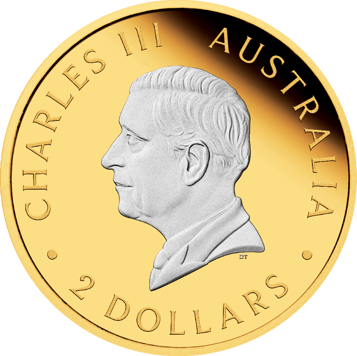 Abbildung der Wertseite: König Charles III. im Profil, Umschrift CHARLES III und AUSTRALIA, unten der Nennwert