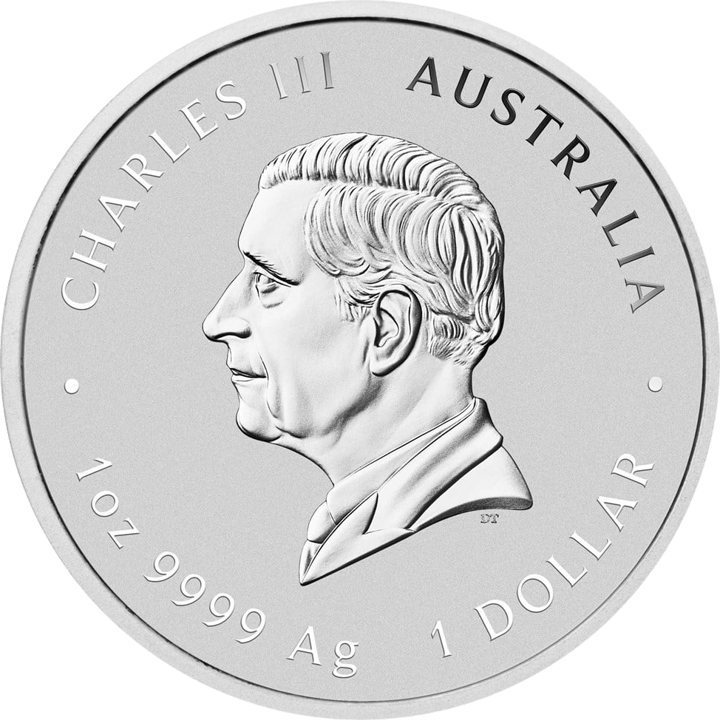 Imagen de la cara de la efigie: el rey Charles III de perfil, la leyenda CHARLES III y AUSTRALIA, abajo el valor nominal