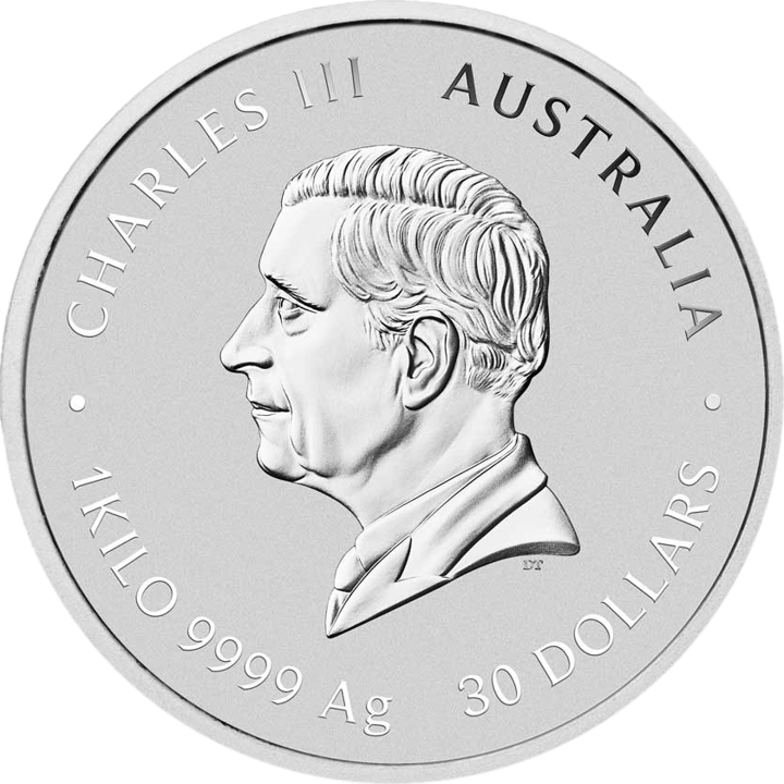 Imagen de la cara de la efigie: el rey Charles III de perfil, la leyenda CHARLES III y AUSTRALIA, abajo el valor nominal