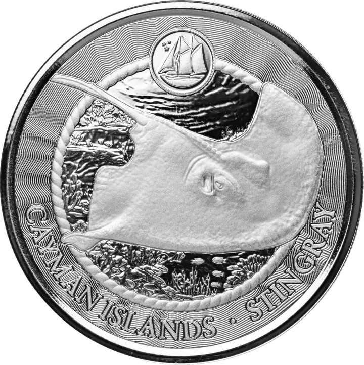 Raya látigo en 1 onza de plata, reverso, imagen