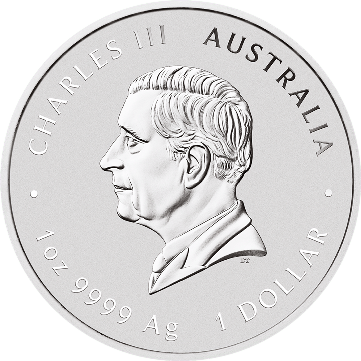 Imagen de la cara de la efigie: el rey Charles III de perfil, la leyenda CHARLES III y AUSTRALIA, abajo el valor nominal