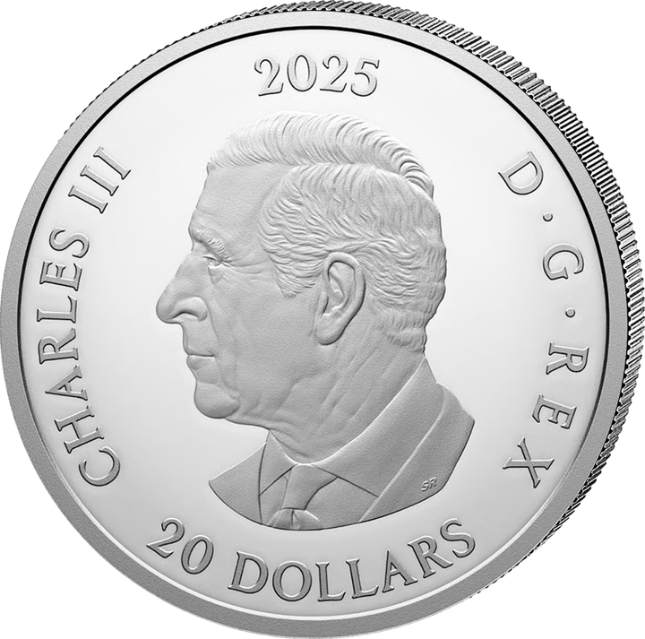 Seite mit dem Bildnis: König Charles III. im Profil nach links, Umschrift CHARLES III D·G·REX, oben die Jahreszahl, unten der Nennwert