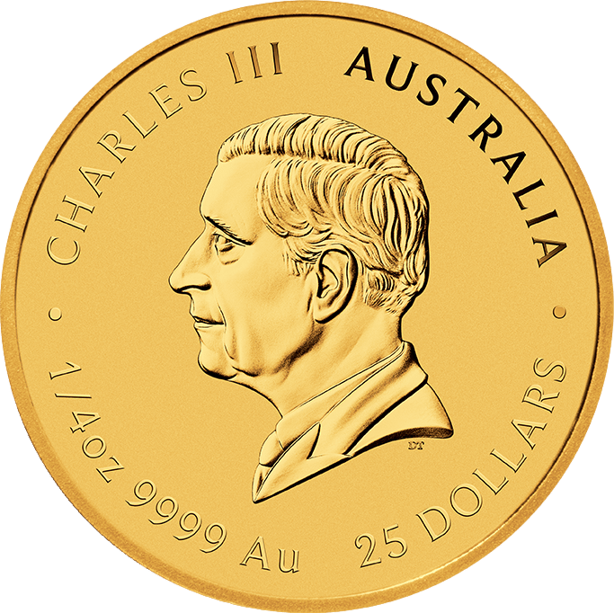 Imagen de la cara de la efigie: el rey Charles III de perfil, la leyenda CHARLES III y AUSTRALIA, abajo el valor nominal