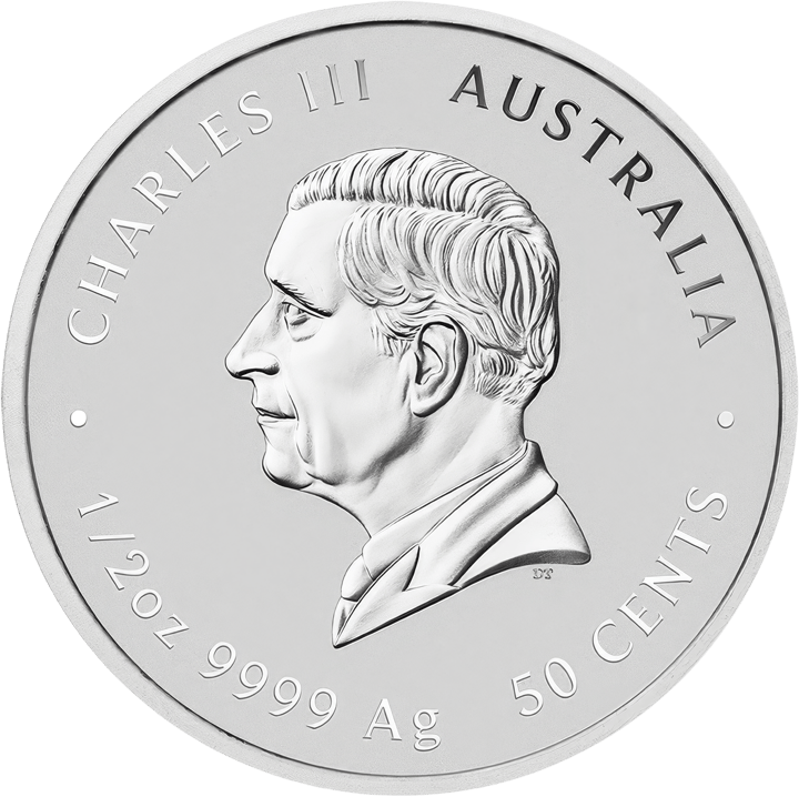 Imagen de la cara de la efigie: el rey Charles III de perfil, la leyenda CHARLES III y AUSTRALIA, abajo el valor nominal