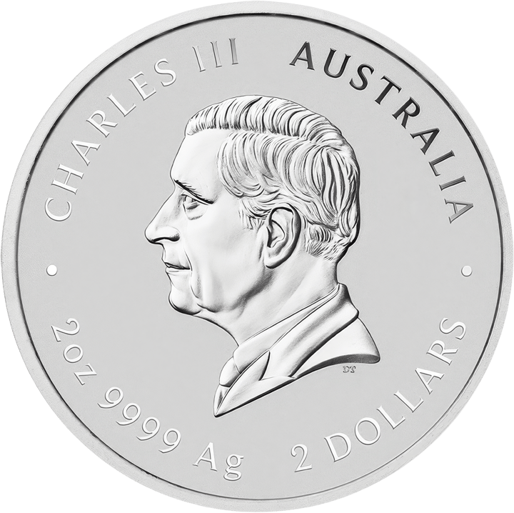 Imagen de la cara de la efigie: el rey Charles III de perfil, la leyenda CHARLES III y AUSTRALIA, abajo el valor nominal