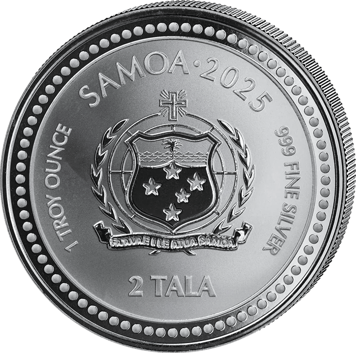 1 Unze Silber, Wertseite mit Ausgabeland Samoa, Abbildung