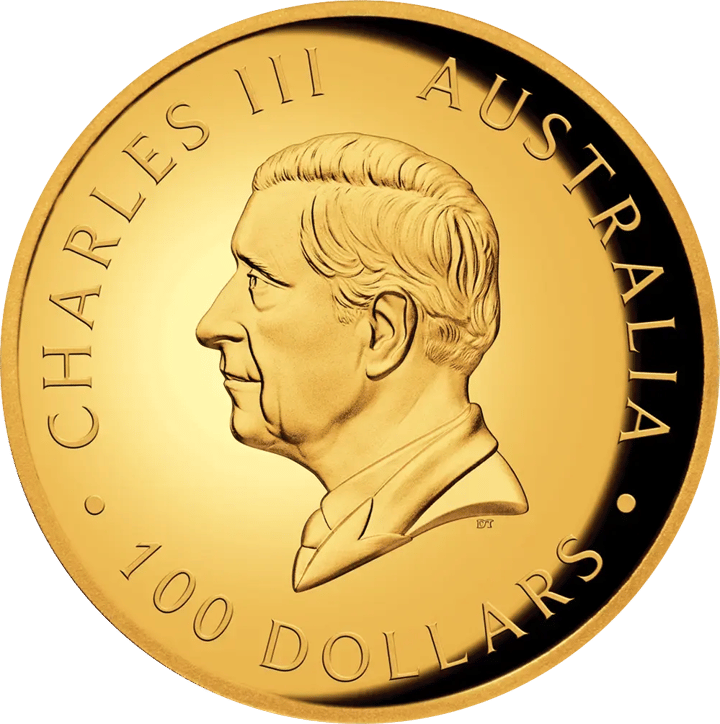 Abbildung der Wertseite: König Charles III. im Profil, Umschrift CHARLES III und AUSTRALIA, unten der Nennwert
