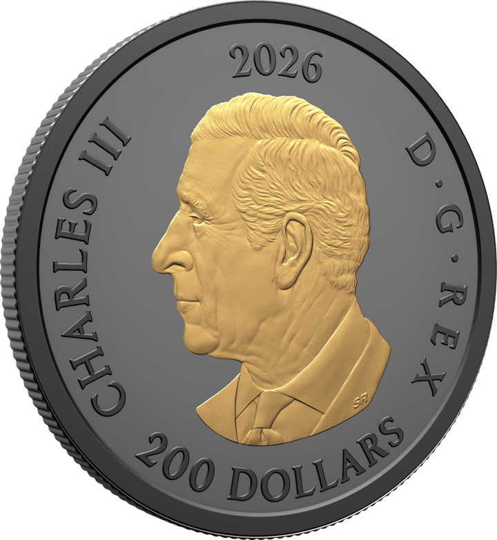 Seite mit dem Bildnis: König Charles III. im Profil nach links, Umschrift CHARLES III D·G·REX, oben die Jahreszahl, unten der Nennwert