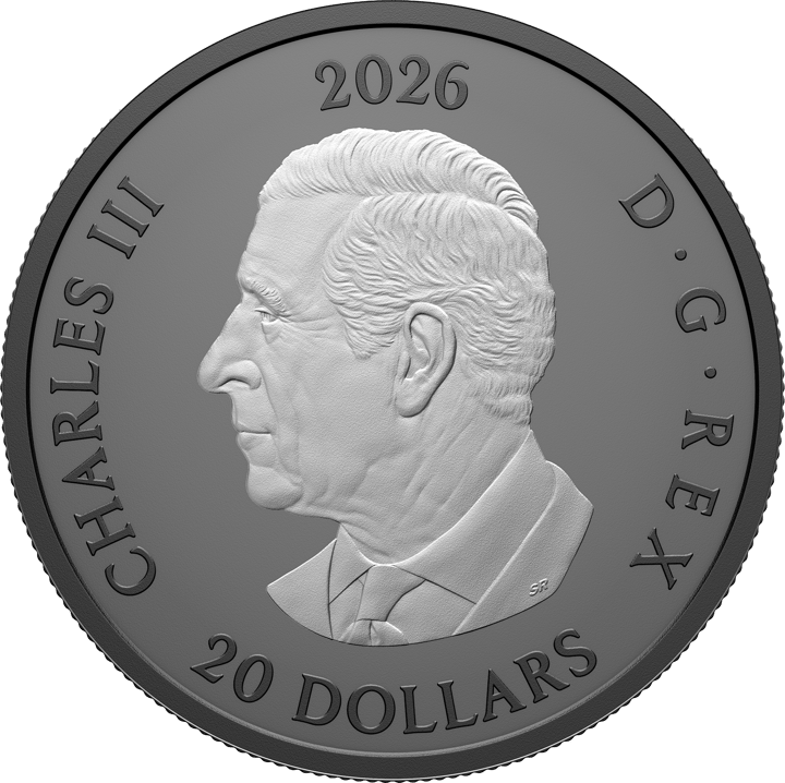 Seite mit dem Bildnis: König Charles III. im Profil nach links, Umschrift CHARLES III D·G·REX, oben die Jahreszahl, unten der Nennwert