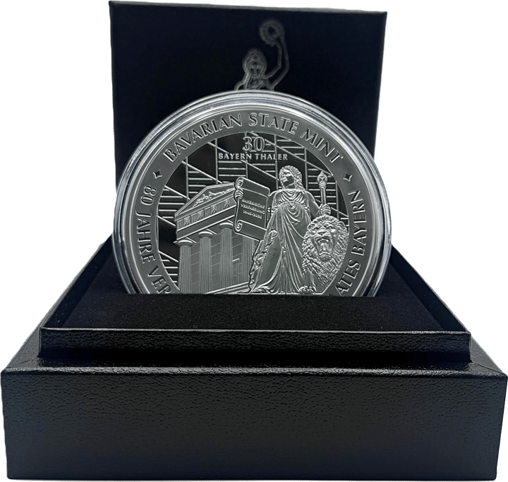 Bayern Thaler “Bavaria” 2026, 1 kg fine silver, in capsule and case