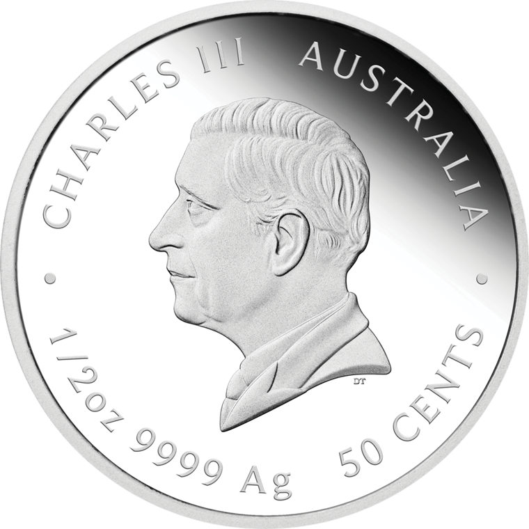 Abbildung der Wertseite: König Charles III. im Profil, Umschrift CHARLES III und AUSTRALIA, unten der Nennwert