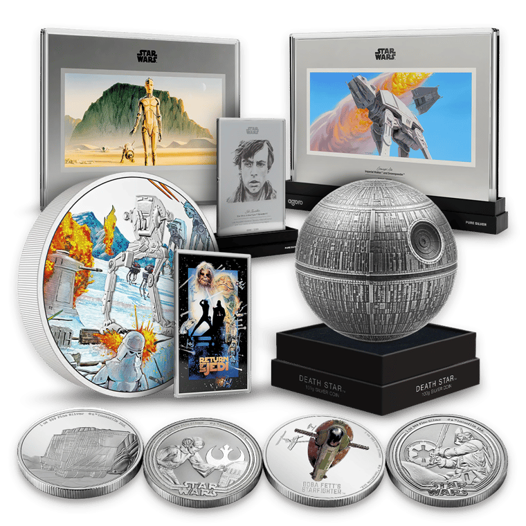Las piezas de la colección La Épica Saga - Star Wars Colección Completa