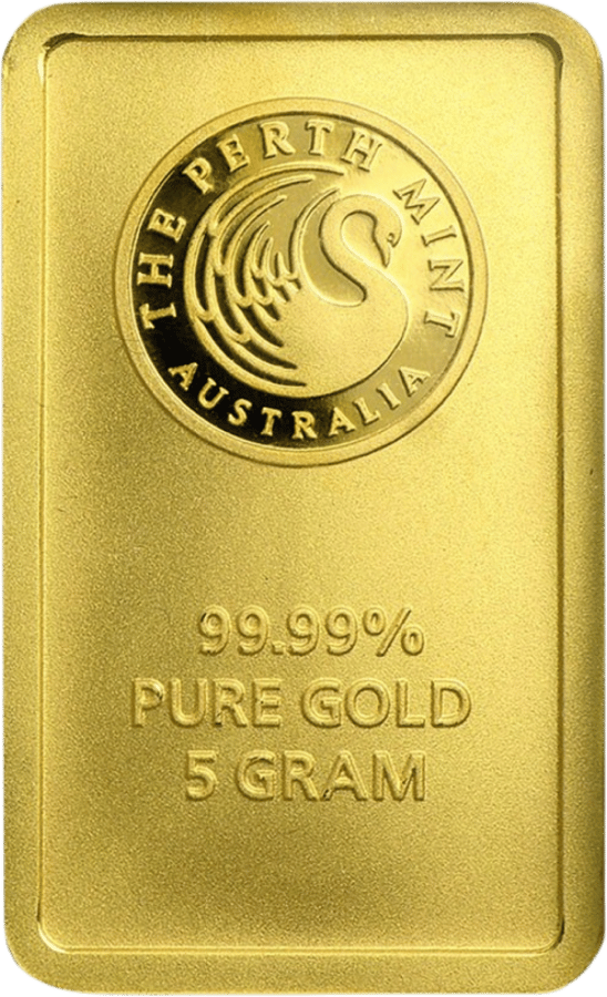 Abbildung der Vorderseite: der Schwan der Perth Mint, dazu Feinheit und Gewicht
