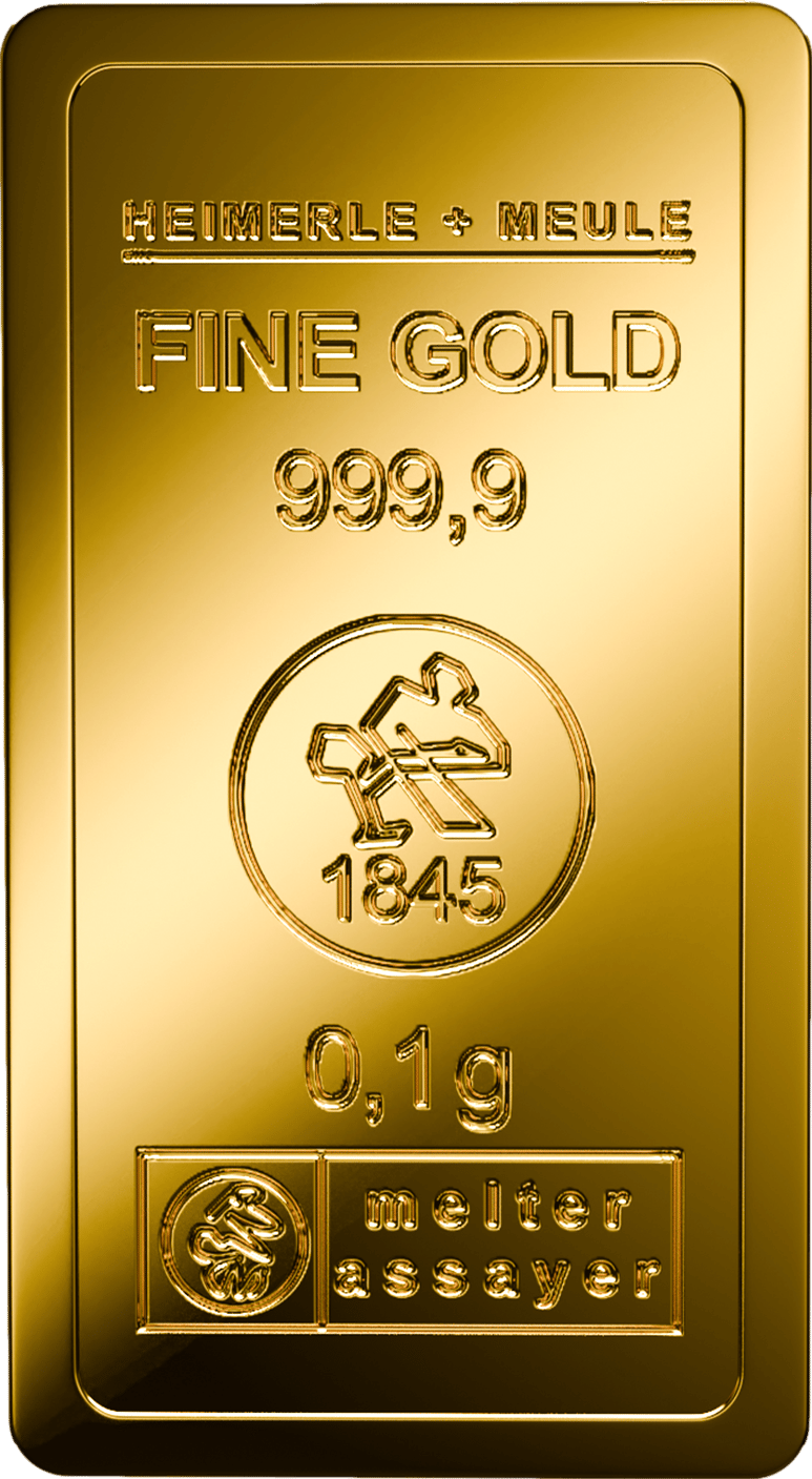 0,1g Goldbarren Heimerle und Meule
