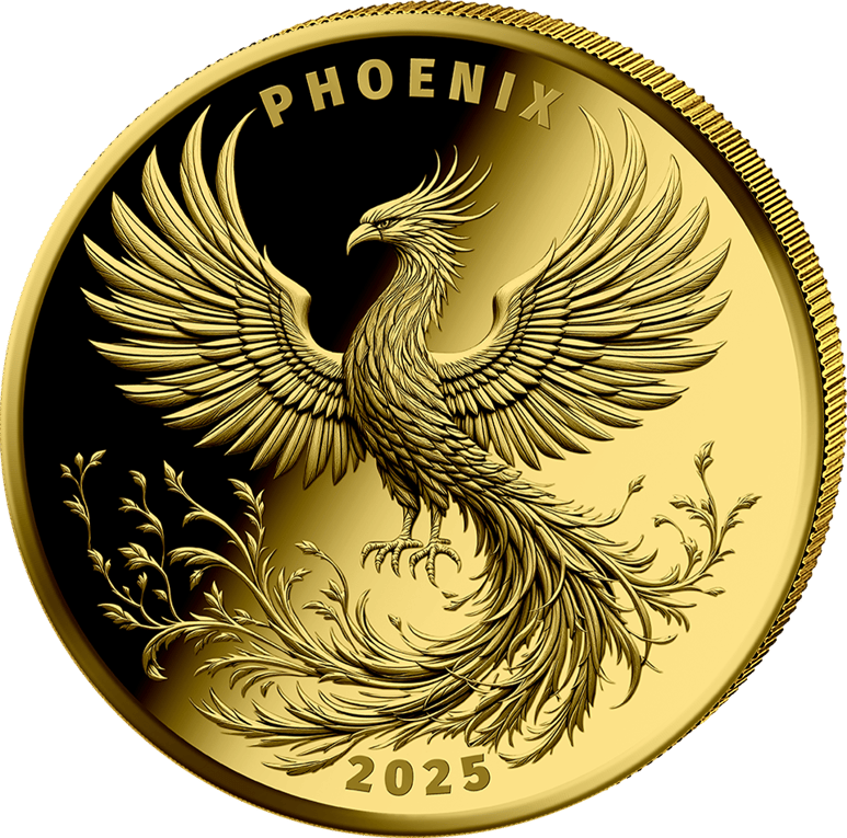 0,5g Gold Majestätischer Phönix 2025 (Auflage: 5.000 | Polierte Platte)