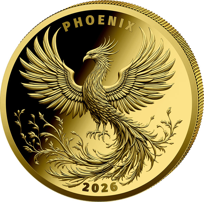 1/4 Unze Gold Phoenix 2026 (Auflage: 299 | Polierte Platte)
