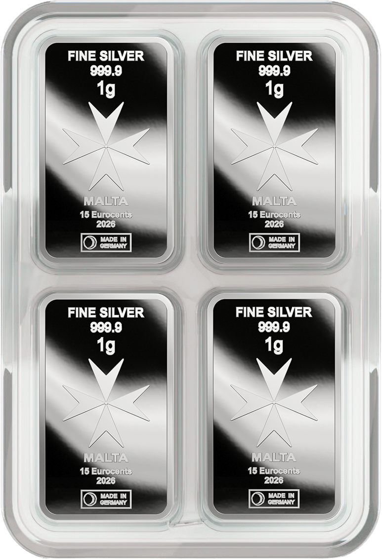 50 x 1g Silber Münzbarren UnityBox (Malta)