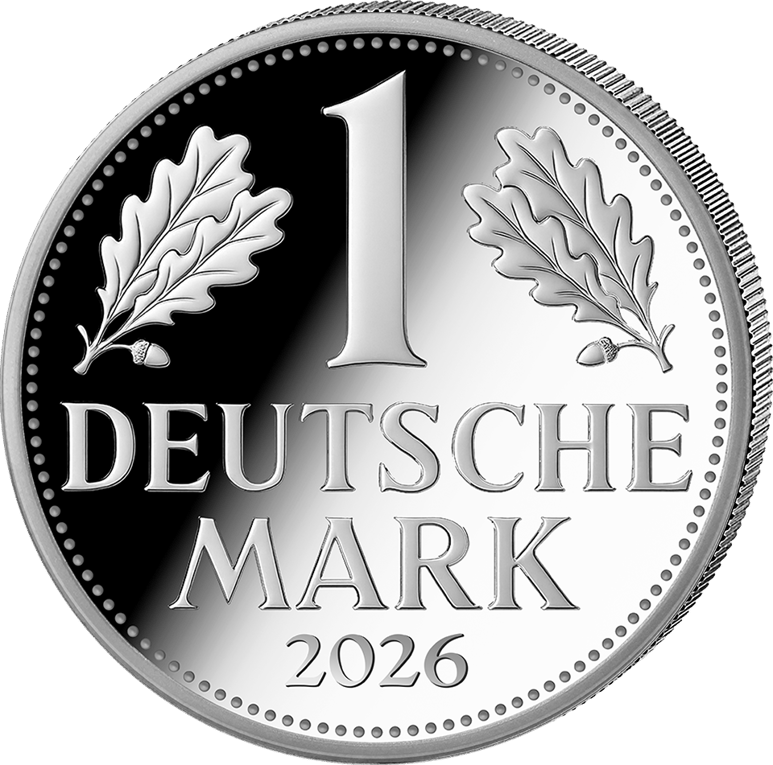 2 Unze Silber Deutsche Mark 2026 (Auflage: 250 | Polierte Platte)