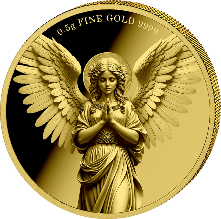 0,5g Gold Schutzengel 2026 (Auflage: 5.000 | Polierte Platte)