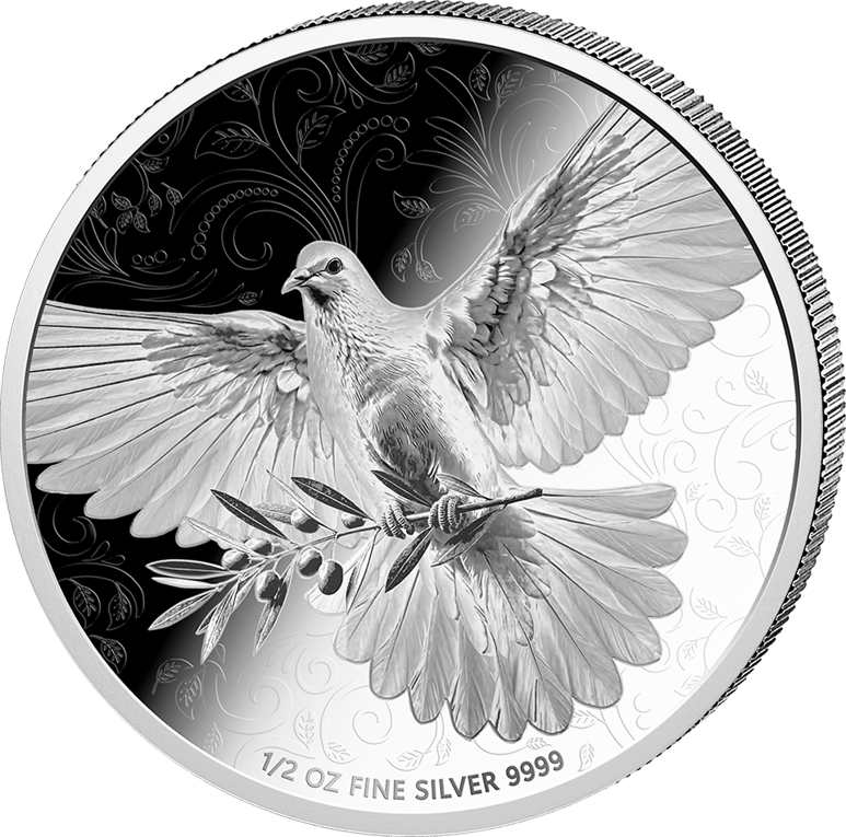 1/2 Unze Silber Friedenstaube 2026 (Auflage: 5.000 | Polierte Platte)