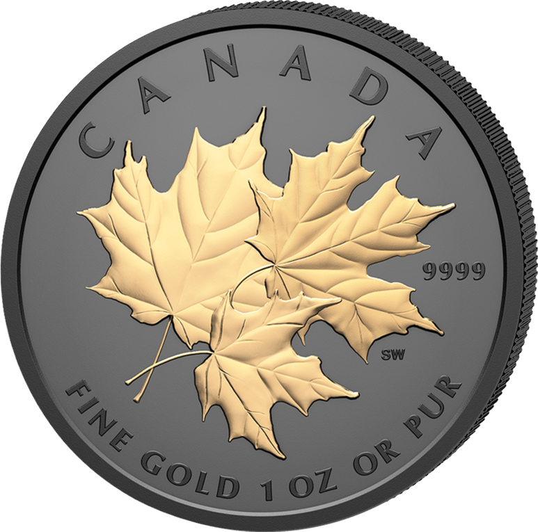 1 oz Gold Triple Maple 2026 (Black Rhodium | Proof)