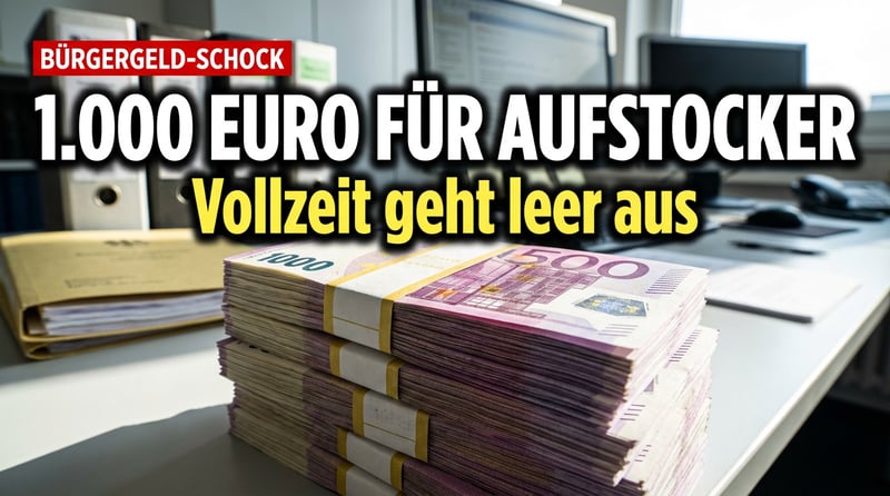 1.000-Euro-Bonus auch für Bürgergeld-Aufstocker: Der nächste Schlag ins Gesicht der Leistungsträger
