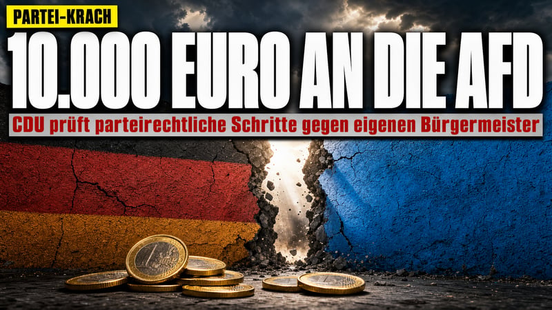 10.000 Euro für die AfD: Jetzt wird es eng für den CDU-Bürgermeister