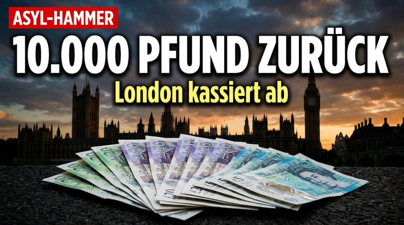 10.000 Pfund zurück: Großbritannien zwingt Asylbewerber zur Kasse – während Deutschland weiter zahlt