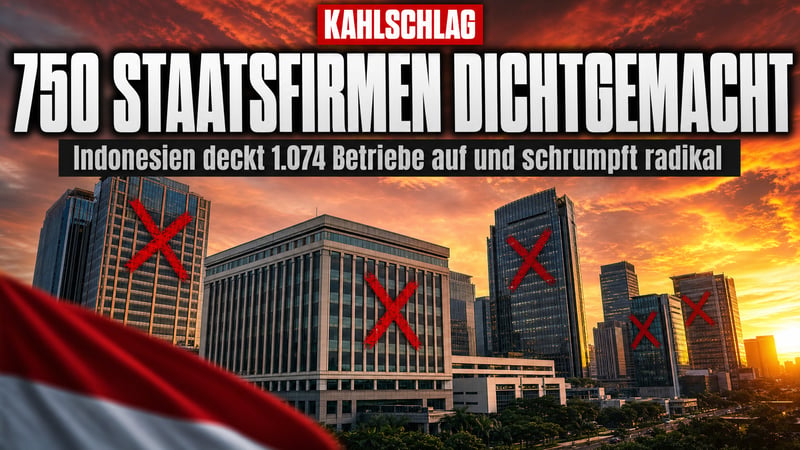 1.074 Staatsfirmen entdeckt: Indonesien macht 750 davon dicht