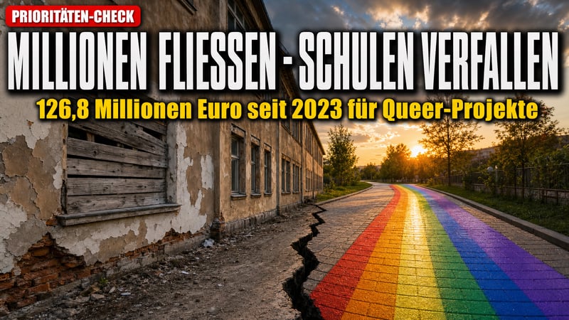 126,8 Millionen für Queer-Projekte – während Schulen verfallen