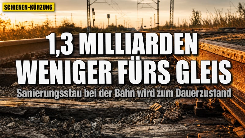 1,3 Milliarden weniger fürs Gleis: Der Sanierungsstau wird zum Dauerzustand