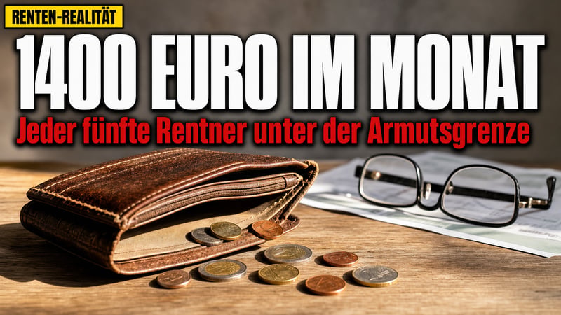 1400 Euro im Monat: Jeder fĂŒnfte Rentner rutscht durchs Raster