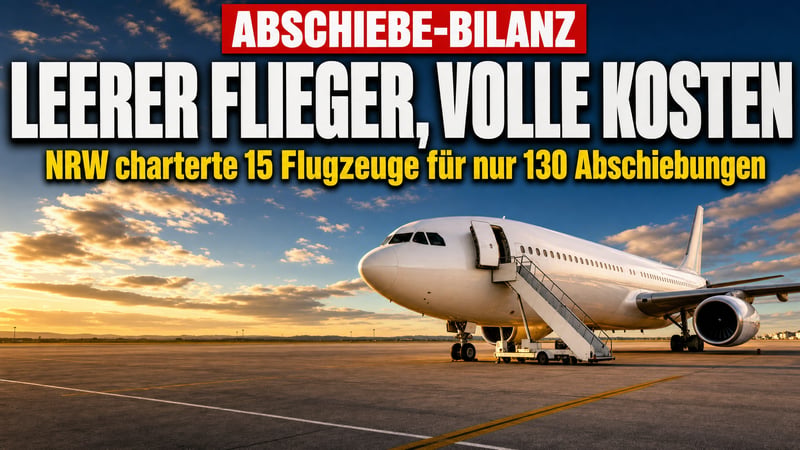 15 Flieger für 130 Menschen: NRWs teure Abschiebe-Bilanz