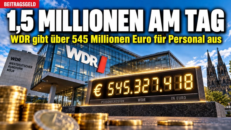 1,5 Millionen Euro am Tag: So teuer ist das WDR-Personal!