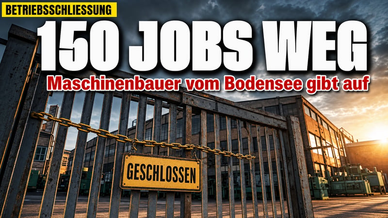 150 Jobs weg: Maschinenbauer vom Bodensee gibt endgültig auf