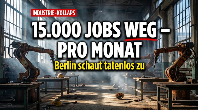 15.000 Arbeitsplätze pro Monat: Deutschlands Industrie blutet aus – und Berlin schaut zu