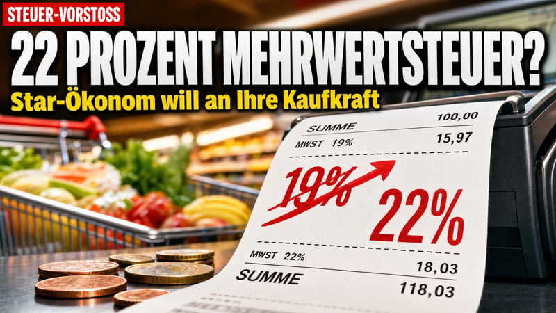 19 auf 22 Prozent: Star-Ă–konom will an Ihre Mehrwertsteuer!