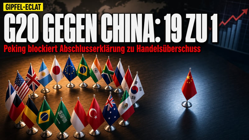 19 gegen 1: G20 stellt China an den Pranger — Peking blockt ab