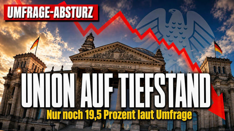 19,5 Prozent: Union stürzt unter Merz auf historisches Tief