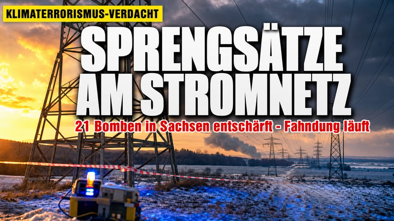 21 Bomben am Stromnetz: Sachsen im Visier eines Flüchtigen