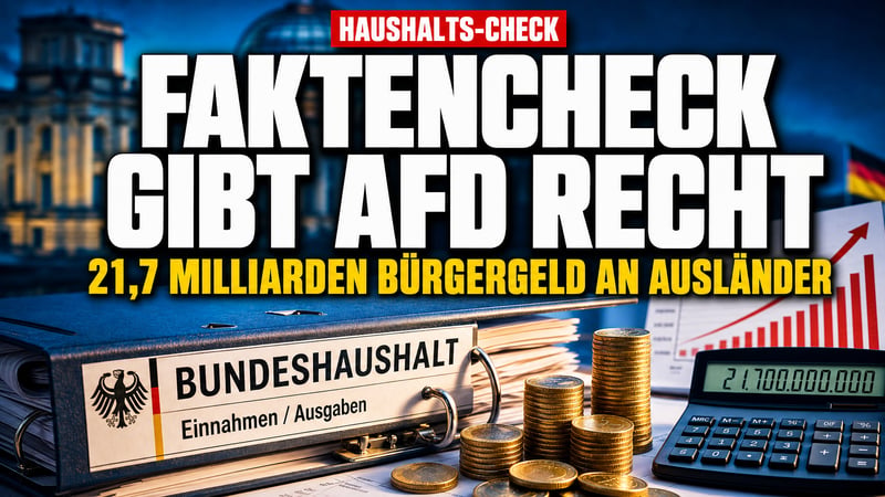 21,7 Milliarden für Bürgergeld an Ausländer – Faktencheck gibt AfD recht