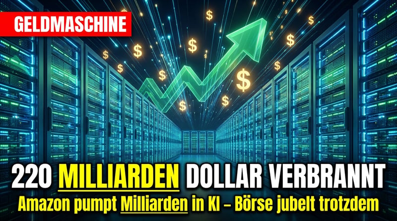 220 Milliarden Dollar für Rechenzentren: Amazon verbrennt Kapital – und die Börse jubelt
